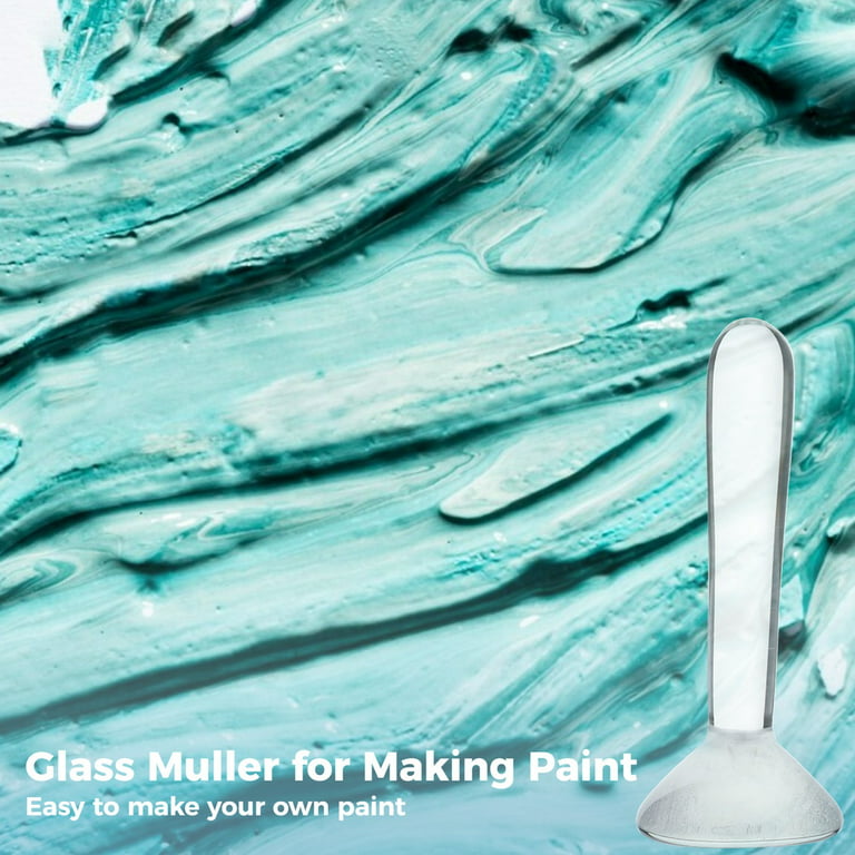Glass Muller with handle for pigments