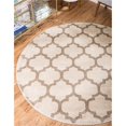 thumbnail image 1 of Unique Loom 3136430 3 ft. 3 in. x 3 ft. 3 in. Philadelphia Trellis Round Rug, Beige, 1 of 1