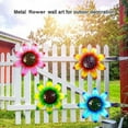 thumbnail image 3 of Metal Flower Wall Decoration Wall Art Hanging Decoration Home Garden Outdoor Decoration Ornament Metal Flower Accessories, 3 of 4