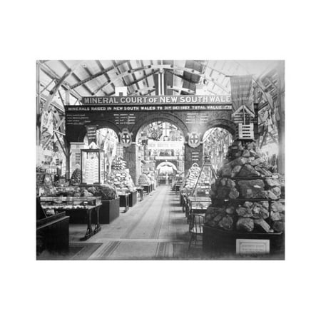 New Exhibition Design - Mineral Court of New South Wales, Centennial International Exhibition, Australia, 1888 Print Wall Art By O'Shamessy