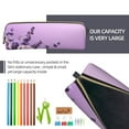 thumbnail image 6 of Ratiio Lavender Roses Arrangement Pattern Leather Pencil Case, Pencil Pouch with Durable Zipper, Compact and Stylish Organizer for Stationery, Art Supplies, Travel Essentials, 6 of 8