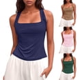 thumbnail image 3 of Women Tank Tops Lightweight Solid Color Womens Summer Tank Tops Spaghetti Strap Breathable Crew Neck Sleeveless Shirts Womens Camisole Flowy Tops Clothes Spring Outfits 2026, 3 of 6