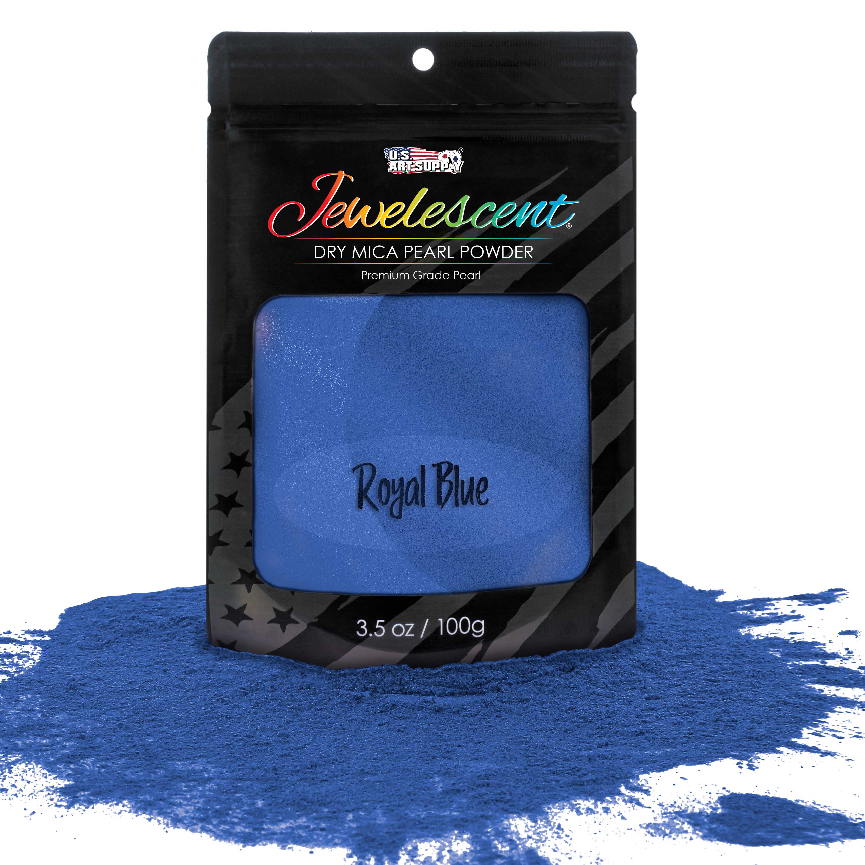 U.S. Art Supply Jewelescent Royal Blue Mica Pearl Powder Pigment, 3.5oz