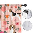 thumbnail image 4 of Blackout Kids Curtains,Pink Beagle and Flower Childrens Insulated Curtains Set Of 2,Bedroom Essentials,Toddler Room Decor 52x84in(132x213cm), 4 of 4