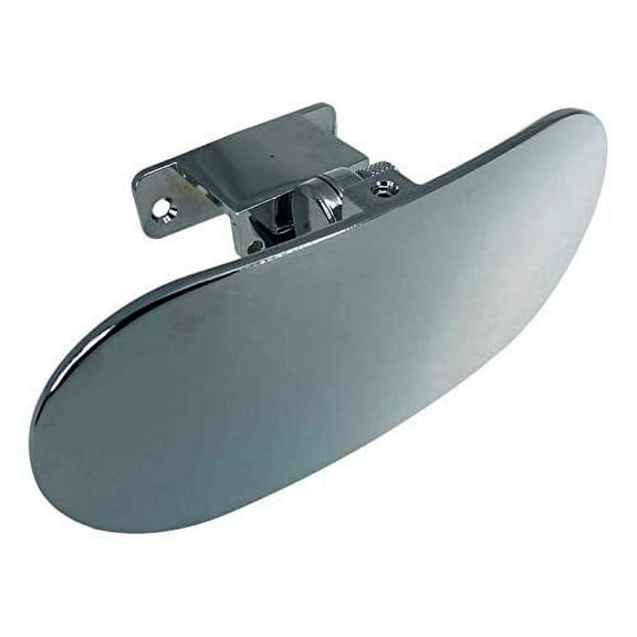 Pactrade Marine Boat Ski Wide Oval Convex Mirror Tinted Shatter Proof Chrome Plated Steel Deck Windshield Mounted Dash