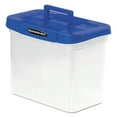 thumbnail image 3 of Fellowes Mfg. Co. Heavy-duty Portable File Box, Letter Files, 14.25" X 8.63" X 11.06", Clear/blue, 3 of 8