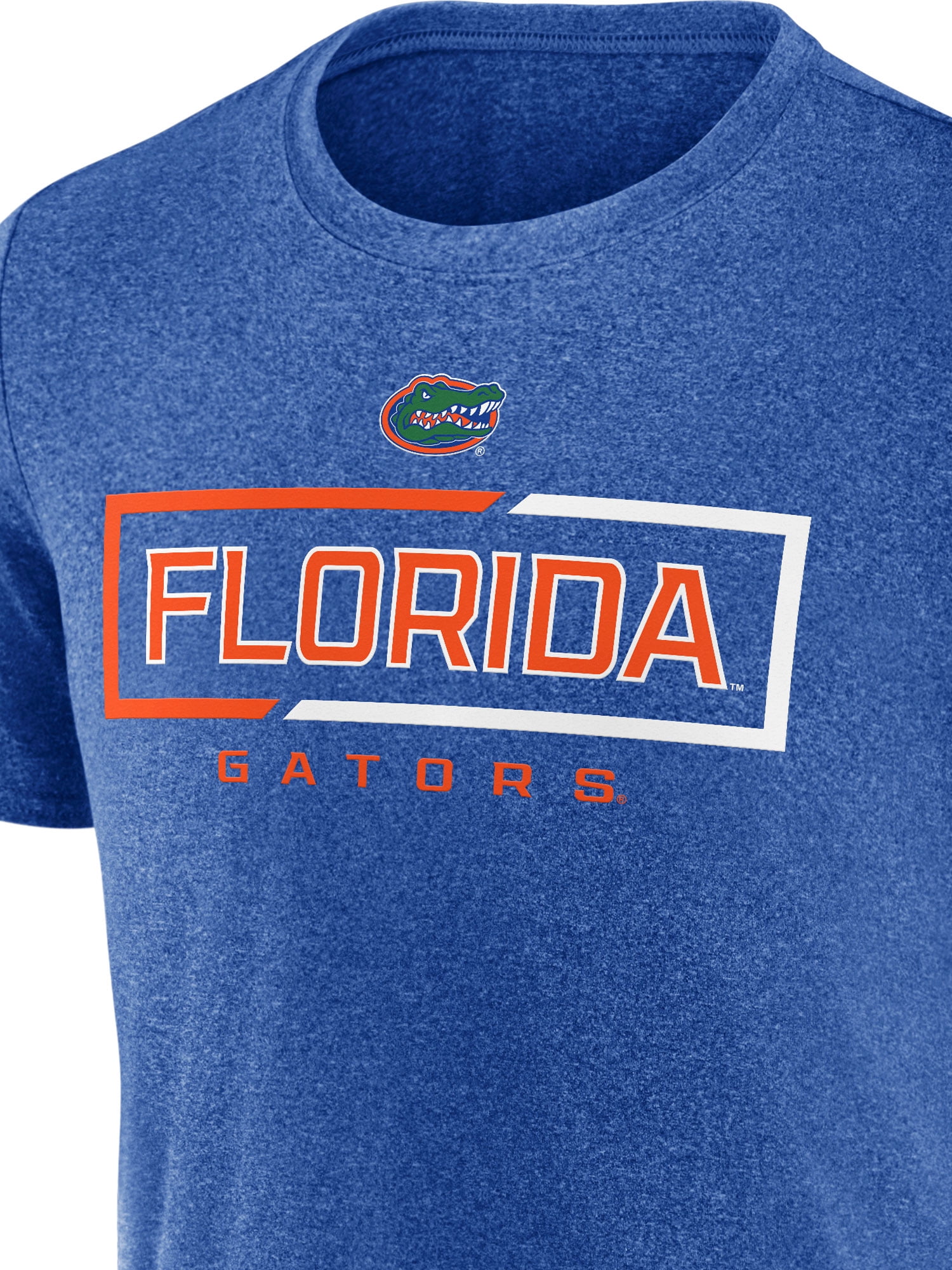 NCAA Florida Gators Men's Synthetic Blue Heather Short Sleeve T-Shirt