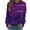 Purple, variant on Tawop Hoodless Sweatshirt Womens Tops Womens Sweatshirts Crew Neck Long Sleeve Graphic Casual Purple L