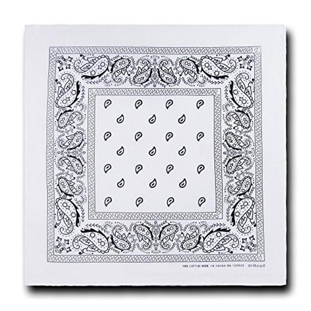 Decky BANDB-WHT Bandanas Double Face - Blanc