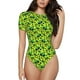 thumbnail image 1 of Balery Frogs Body de cuello redondo de manga corta para mujer Tops de manga corta Tops básicos-Large, 1 of 7