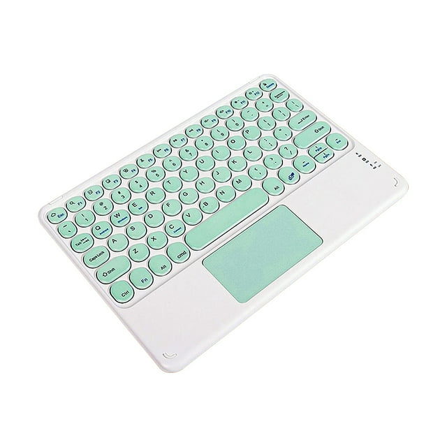 TFixol Clavier Sans Fil BT3.0 78 Touches Clavier Rechargeable Design Mince Touches de Raccourci Multifonction Prise en Charge Android iOS Windows Vert