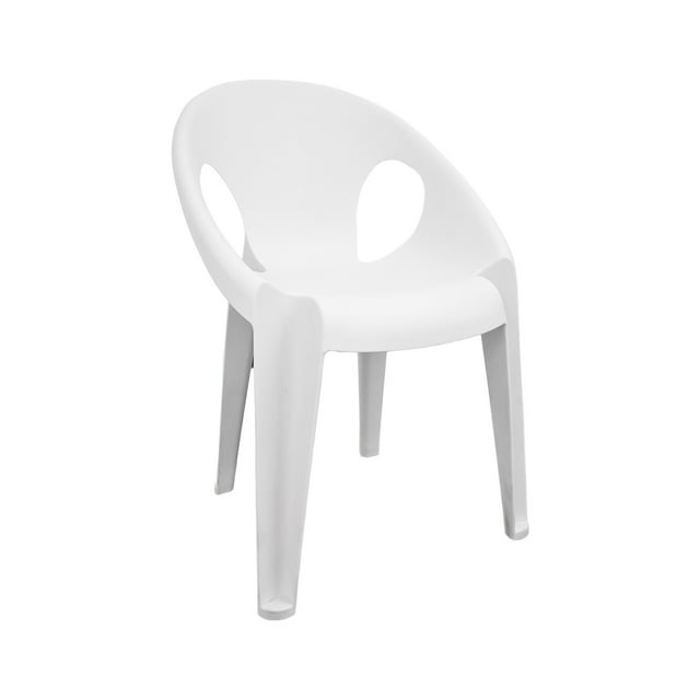 Silla de Comedor de Plastico Blanca Reforzada Ligeras Pack de 4 Sillas Zebra