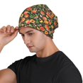 thumbnail image 3 of Xecao Fruits Peach Print Beanie Knitted Hat for Men Women, Winter Fashion Knit Cuffed Caps Unisex, 3 of 7