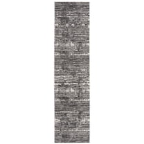SAFAVIEH Lurex Marielle Striped Runner Rug, Black/Grey, 2' x 6'