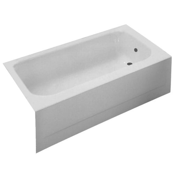 Proflo PFB14LSBO Cleburne 60" Three Wall Alcove Enameled Steel Soaking Tub - Bone