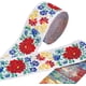 thumbnail image 1 of Cinta jacquard de 5 cm (2 pulgadas), 9 m (10 yardas), cinta floral tejida vintage, flecos, cinta mexicana bordada, 1 of 7