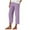 Purple, variant on qucoqpe Summer Capri Pants for Women Fashion Casual Loose Button Zipper Trousers Lightweight Comfy Capri Pants