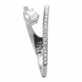 thumbnail image 5 of No Plating Stainless Steel Ring with AAA Grade CZ in Clear for Women Style DA316, 5 of 6