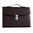 thumbnail image 1 of Office Business Briefcase with Combination Lock High Capacity Document Handbag for Business Office Meeting Brown, 1 of 7