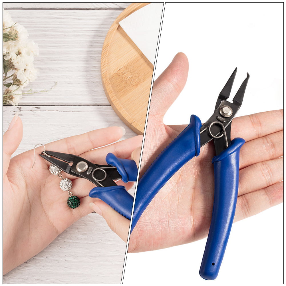 2pcs Mini DIY Jewelry Pincer Practical Handmade Craft Clamp Beading Tools, Women's, Size: Small, Blue