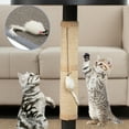 thumbnail image 3 of Pebbuoy Cat Scratcher Pad with Mouse Toy Natural Sisal Cat Nail File Scratching Pad Protect Furniture Legs Easy Install for Table Leg, 3 of 7