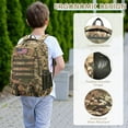thumbnail image 6 of Camo Backpack 3 in 1 Set with Lunch Box & Pencil Case for Boys, 19 Inch School Bookbag for Kids Teens Elementary Middle High School, Lightweight Durable Bag for Outdoor Camping Trave, 6 of 7