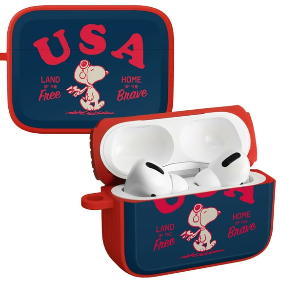 Peanuts Patriotic HDX Case Cover Compatible with Apple AirPods Pro 1 & 2 (USA) by Affinity Bands