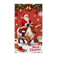 thumbnail image 2 of Christmas Door Cover, Stretch Fabric Front Entry Decoration, Reusable Elastic Door Wrap for Holiday Parties, Home Entryways and Seasonal Indoor Decorating, 2 of 5