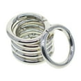 thumbnail image 3 of Tachiuwa 6Pcs Spring Gate O Rings Round Carabiner Clamp Clasp DIY Accessory Alloy Snap Clip Push Gate Snap Hook for Jewelry Making Bag Silver, 3 of 10