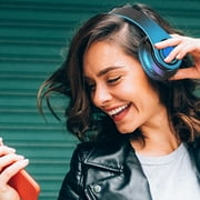 Kids Bluetooth Headphones, Wireless & Wired, Built-In Mic, SD Music Player, Over-Ear Design,Black