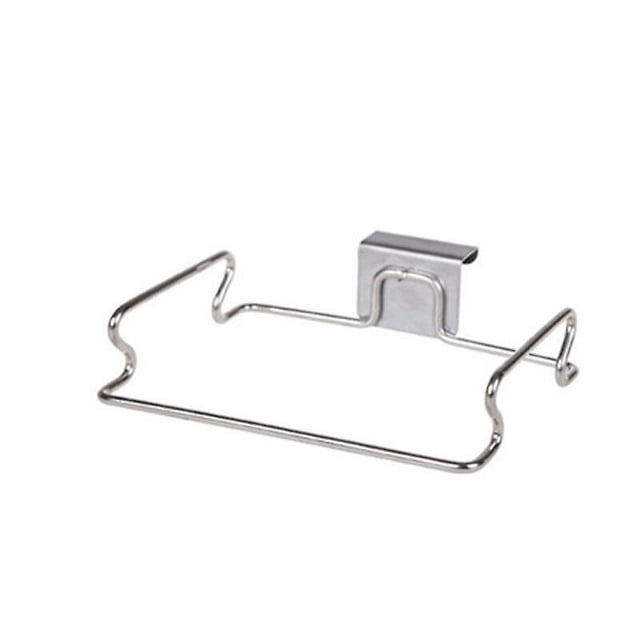 Soporte para bolsa de basura de cocina, soporte para bolsa de basura para armario, puerta, cajón, percha de gabinete, acero inoxidable, reutilizable, en el hogar, dormitorio, toalla de tela colgante Rojo Verde Cocina, Decoración y Otros