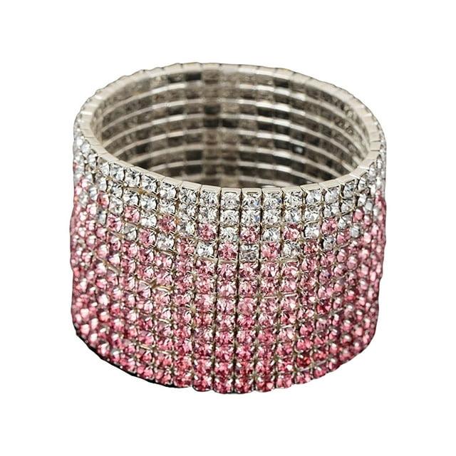 Minnieouse de diamantes de imitación para mujer, portátil, colorida, brillante, para chicas, citas, caminar, trabajo, cadena para la muñeca, Ropa, zapatos y accesorios Miscelánea rosa plata Minnieouse AP015124-02