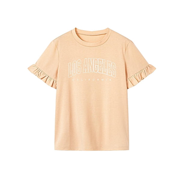 Camiseta para mujer, ropa deportiva de verano, disfraz, camiseta con cuello redondo para mujer, para senderismo y vacaciones M
