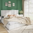 thumbnail image 3 of Amolife King Size Lift Up Storage Bed Frame, Velvet Upholstered Platform Bed with Adjustable Headboard, No Box Spring Needed, White, 3 of 13