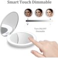 thumbnail image 3 of Compact Mirror 3.5" Rechargeable Pocket Mirror (White), 3 of 5