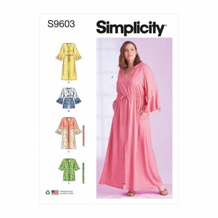 Simplicity Sewing Pattern 9603 Caftans, Dresses, Jackets, Robes