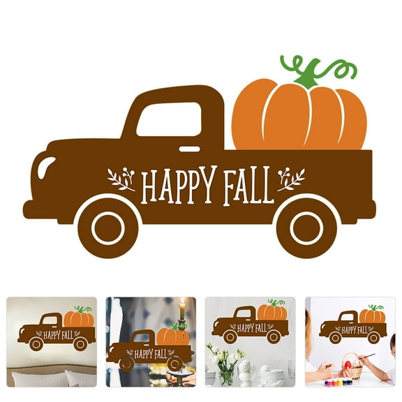 GOOHOCHY 2Pcs Thanksgiving Theme Sticker Home Decoration Fall Removable Decals Glass and Wall