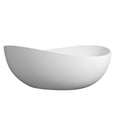thumbnail image 3 of JERFIT 63" Freestanding Bathtub, Matte White Stone Resin Soaking Tub for Modern Bathroom, Luxurious Ergonomic Design, 3 of 10