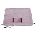 thumbnail image 1 of Heated Warm Shawl, Wide Applications USB Flannel Heating Blanket Multifunctional Fast Heating Safe  For Home Brown,Pinkish Purple, 1 of 8