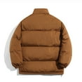 thumbnail image 4 of Men Puffer Down Jacket Water-Resistant Windproof Quilted Puffy Coat Stand Collar for Snow Ski Hiking Travel Winter Down Jacket Full Zip Long Sleeve Baggy Coat with Pockets,Brown 4XL, 4 of 4