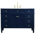 thumbnail image 5 of 48 inch single bathroom vanity in blue, 5 of 16