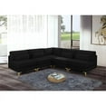 thumbnail image 3 of Meridian Furniture Julia Noir Velours Modulaire Sectionnel, 3 of 7