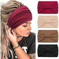 thumbnail image 1 of 4 Piezas Diadema Cabello Mujer Ancho Elástico Suave Boho Diadema Cabello Estampado Leopardo Yoga Diadema Deportiva Diadema Multicolor Diadema Mujer ER, 1 of 5