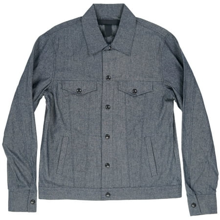 Navy Block - Black Scale Chambray Denim Jean Jacket Navy BLVCK SCVLE Mens