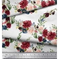 thumbnail image 3 of Soimoi White Cotton Duck Fabric Ranunculus & Penoy Floral Print Print Sewing Fabric By the Yard 44 Inch Wide, 3 of 3