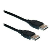 Cable Wholesale 10U2-02103BK USB 2.0 Type A Male to Type A Male Cable, Black - 3 ft.