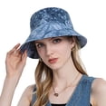 thumbnail image 3 of SkyAuks Large Brim Sun Hats for Women with Hat Clip, Classic Bucket Hats, Unisex Tie Dyed Cotton Bucket Hat Lightweight Breathable Casual Summer Outdoor Hat, Navy Blue, 3 of 8