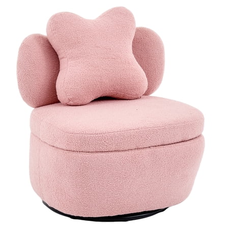 Modern Swivel Accent Chair with Hidden Storage - Green Cuddly Soft Fuzzy Heart-Shaped Back 360° Rotating Ergonomic Armchair Lounge Chair for Living Room Bedroom Office Small Spaces