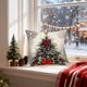 thumbnail image 5 of Juego de fundas de almohada navideñas con lazos de Papá Noel, reno y muñeco de nieve | Funda de cojín de lino de 45 x 45 cm | Decoración festiva para el hogar, 5 of 5