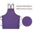 thumbnail image 4 of Delantal de lona AFUN Chef, color morado, tallas M a XXL, 4 of 7